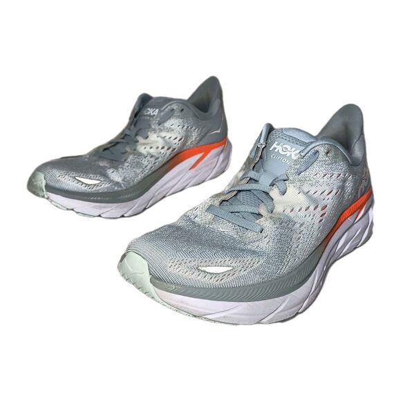 Hoka One One Womens Clifton 8 1119394 BFPA Blue Running Shoes Sz 9.5B 9.5 B